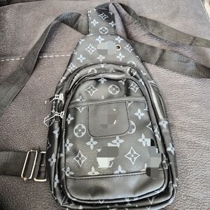 Black and Gray Designer Sling Bag